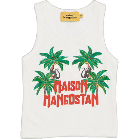 Monkey Forest Tank, White - Tank Tops - 1