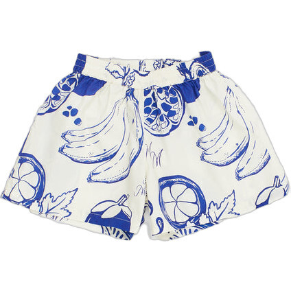 Pommegranate Print Short, White - Shorts - 1