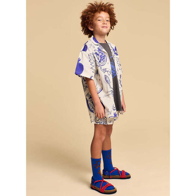 Pommegranate Print Short, White - Shorts - 2