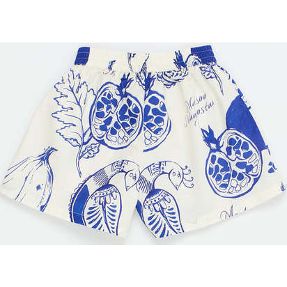 Pommegranate Print Short, White - Shorts - 3