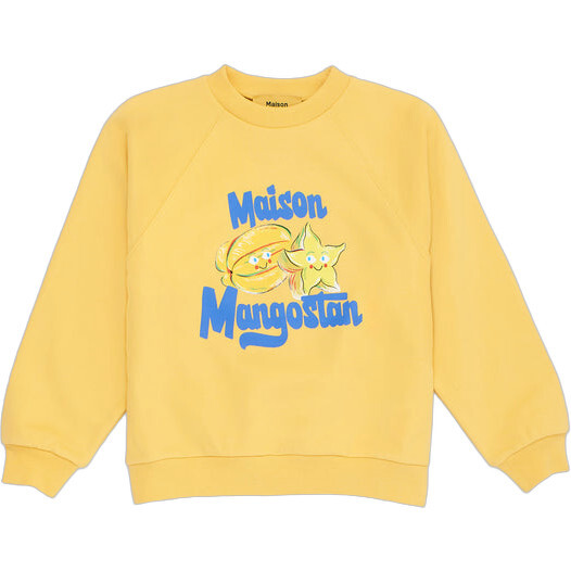 Carambola Logo Sweatshirt, Yellow - Sweatshirts - 1