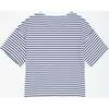 Adult Monkey Stripes T-Shirt, White & Navy - T-Shirts - 2