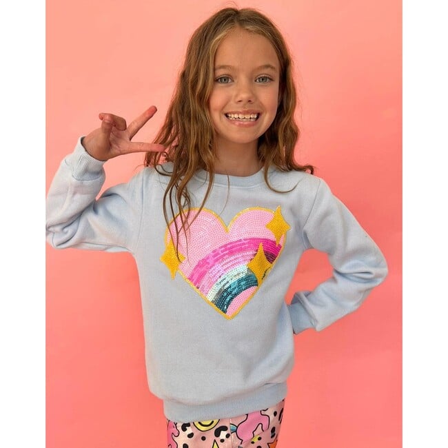 Rainbow Sparkle Heart Sweatshirt - Sweatshirts - 3