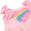 3D Rainbow Heart Tulle Dress - Dresses - 4