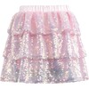 Iridescent Shimmer Sequin Skirt Pink - Skirts - 1 - thumbnail