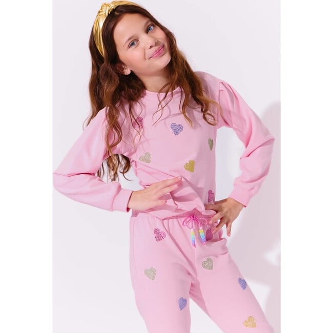 Pink Crystal Hearts Set - Mixed Apparel Set - 7