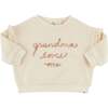 Ruffle Slouch Grandma Loves Me Sweatshirt , Natural - Sweatshirts - 1 - thumbnail
