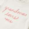 Pink Embroidered Grandma Loves Me Two Piece Set, Cream - Mixed Apparel Set - 2