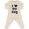 I Heart My Dog Two Piece Set, Shortbread - Mixed Apparel Set - 1 - thumbnail