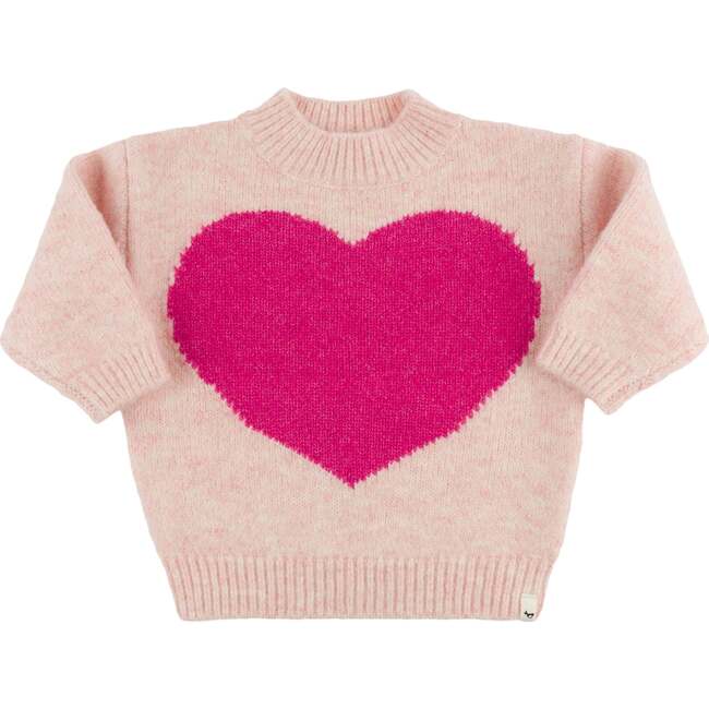 Giant Hearts Grandpa Knitted Pullover, Pale Pink