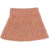 Bows Speckled Knitted Flare Skirt, Warm Pink - Skirts - 4