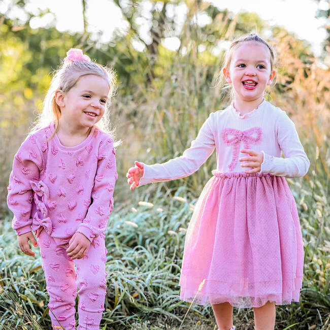 Ruffle Bow Aria Tutu Dress, Blush - Dresses - 3