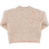 Big Bow Speckled Roll-Edge Knitted Pullover, Pale Pink - Sweaters - 5