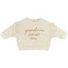 Ruffle Slouch Grandma Loves Me Sweatshirt , Natural - Sweatshirts - 7