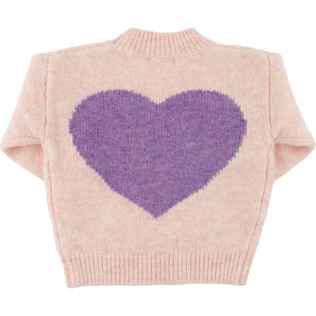 Giant Hearts Grandpa Knitted Pullover, Pale Pink - Sweaters - 5