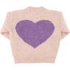 Giant Hearts Grandpa Knitted Pullover, Pale Pink - Sweaters - 5 - thumbnail