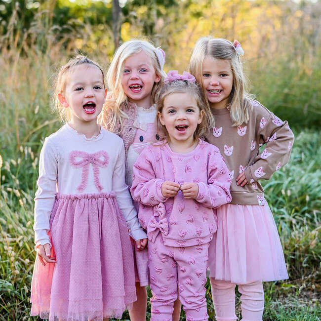 Ruffle Bow Aria Tutu Dress, Blush - Dresses - 5