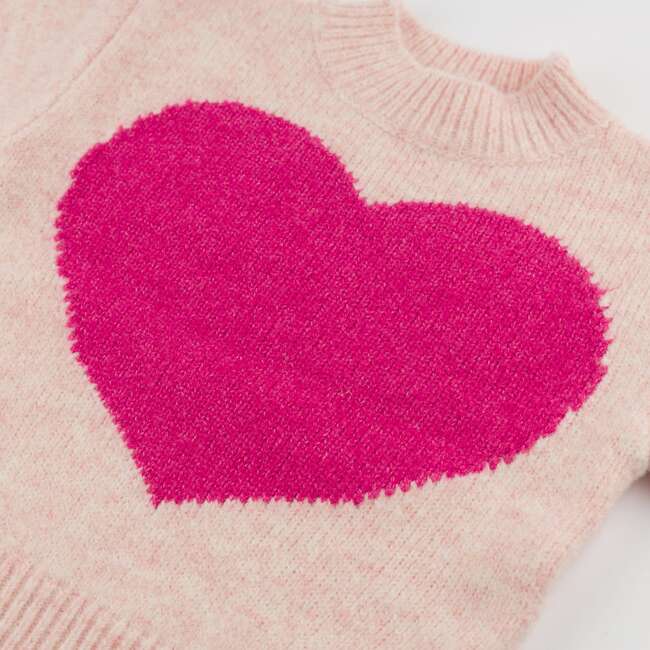 Giant Hearts Grandpa Knitted Pullover, Pale Pink - Sweaters - 6