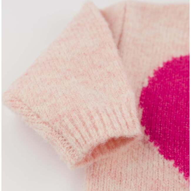 Giant Hearts Grandpa Knitted Pullover, Pale Pink - Sweaters - 7
