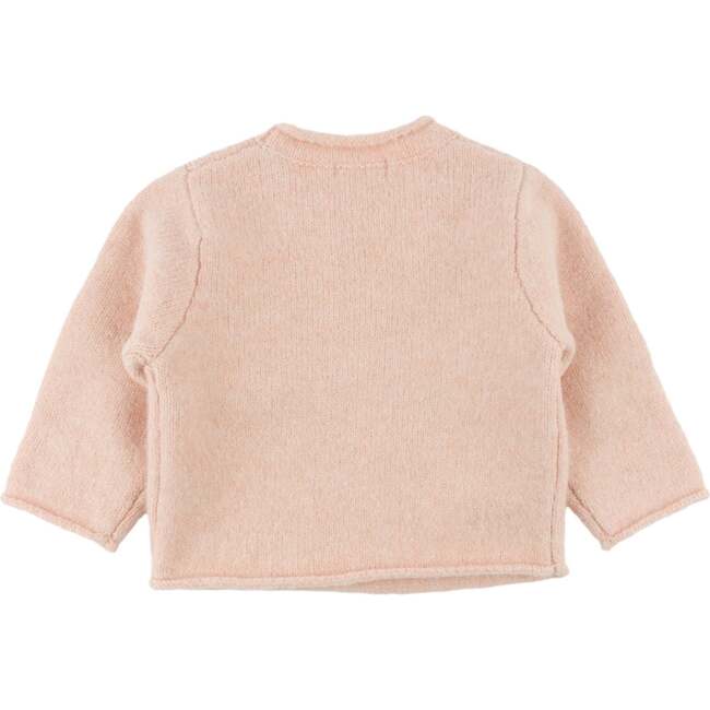 Multi Bows Heather Roll Edge Knitted Pullover, Pale Pink Heather - Sweaters - 7