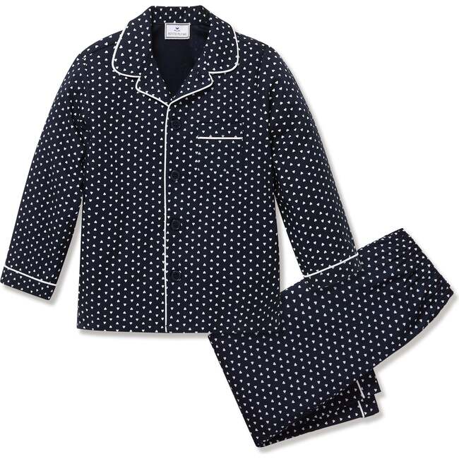 Childrens Classic Pajama Set in Midnight Hearts