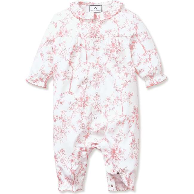 Infant Madeline Romper in Pink Timeless Toile