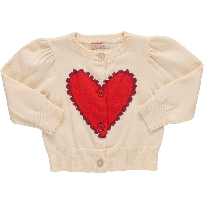 Baby Girls Constance Sweater, Scalloped Heart