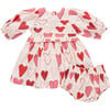 Baby Girls Renee Dress Set, Gradient Hearts - Dresses - 1 - thumbnail