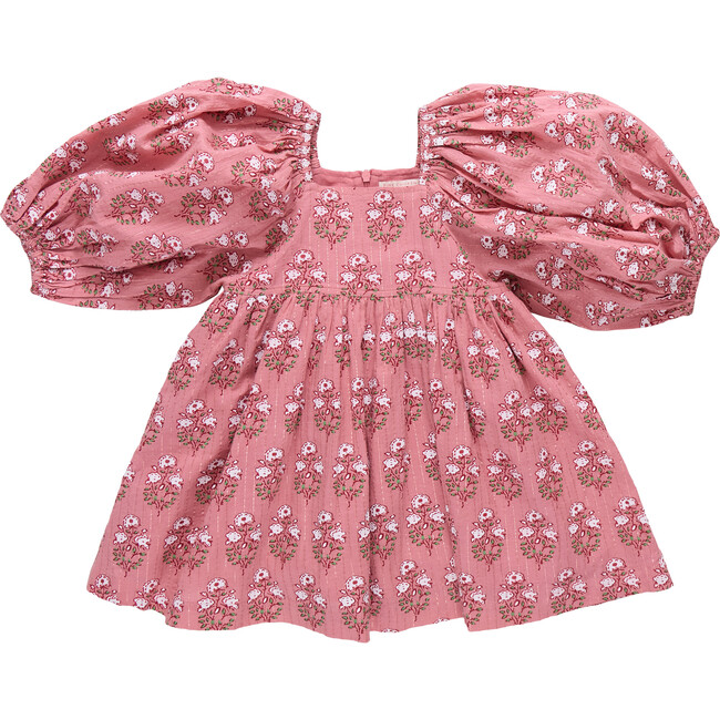 Girls Mary Barrett Dress, Pink Strawflower