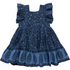 Girls Elsie Dress, Stellar Blue Garden Floral - Dresses - 1 - thumbnail