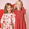 Girls Stevie Dress, Red Mini Hearts - Dresses - 2