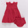 Baby Girls Stevie Dress, Red Mini Hearts - Dresses - 2 - thumbnail