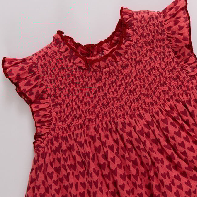 Baby Girls Stevie Dress, Red Mini Hearts - Dresses - 3