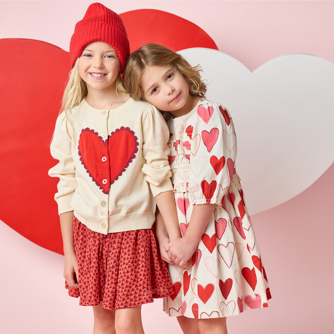 Girls Constance Sweater, Scalloped Heart - Sweaters - 3