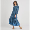 Womens Pintuck Indira Dress, Stellar Blue Garden Floral - Dresses - 1 - thumbnail