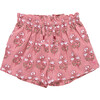 Girls Theodore Short, Pink Strawflower - Shorts - 1 - thumbnail