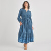 Womens Pintuck Indira Dress, Stellar Blue Garden Floral - Dresses - 2