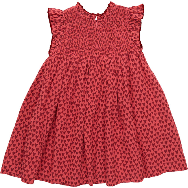 Girls Stevie Dress, Red Mini Hearts - Dresses - 5
