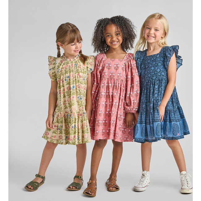 Girls Mary Barrett Dress, Pink Strawflower - Dresses - 5