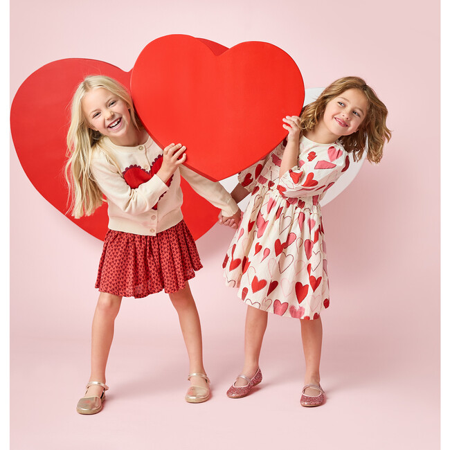 Girls Renee Dress, Gradient Hearts - Dresses - 3