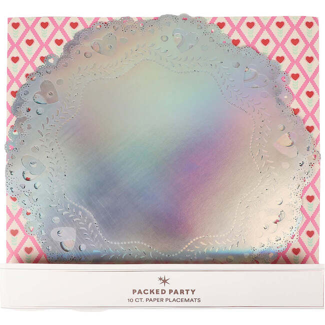 Valentine's Iridescent Doily Placemats (10 count)