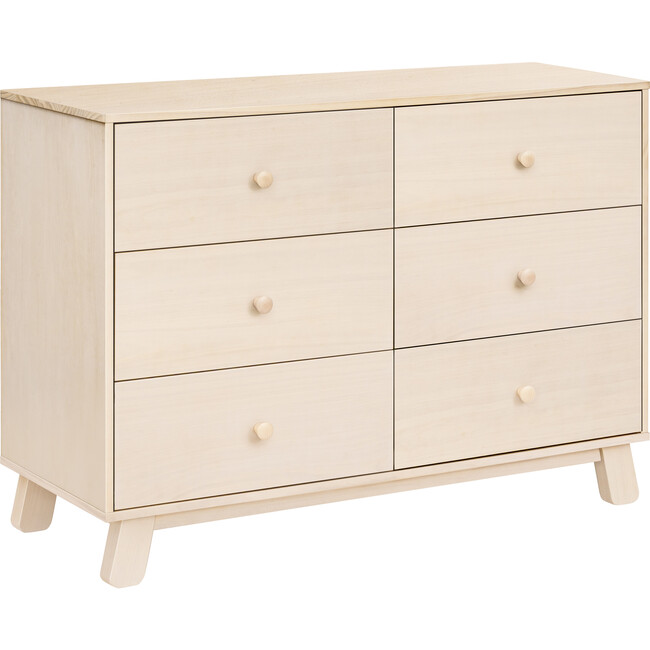 Hudson Modern 6-Drawer Assembled Double Dresser in Washed Natural