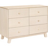 Hudson Modern 6-Drawer Assembled Double Dresser in Washed Natural - Dressers - 1 - thumbnail