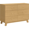 Hudson Modern 6-Drawer Assembled Double Dresser in Honey - Dressers - 1 - thumbnail