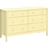 Swell 6-Drawer Assembled Dresser in Pale Yellow - Dressers - 1 - thumbnail