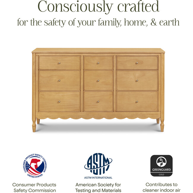 Ambrosia 9-Drawer Assembled Dresser in Honey - Dressers - 3