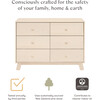 Hudson Modern 6-Drawer Assembled Double Dresser in Washed Natural - Dressers - 2