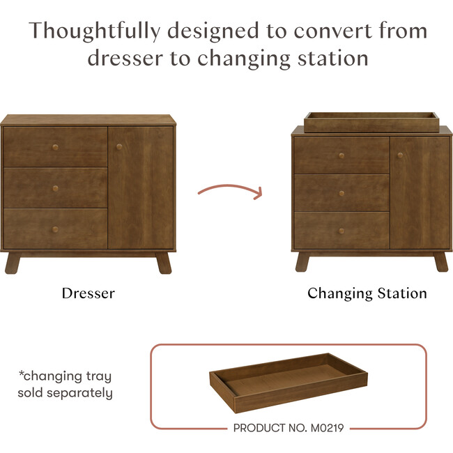 Hudson Modern 3-Drawer Dresser in Natural Walnut - Dressers - 5