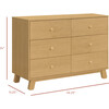 Hudson Modern 6-Drawer Assembled Double Dresser in Honey - Dressers - 3