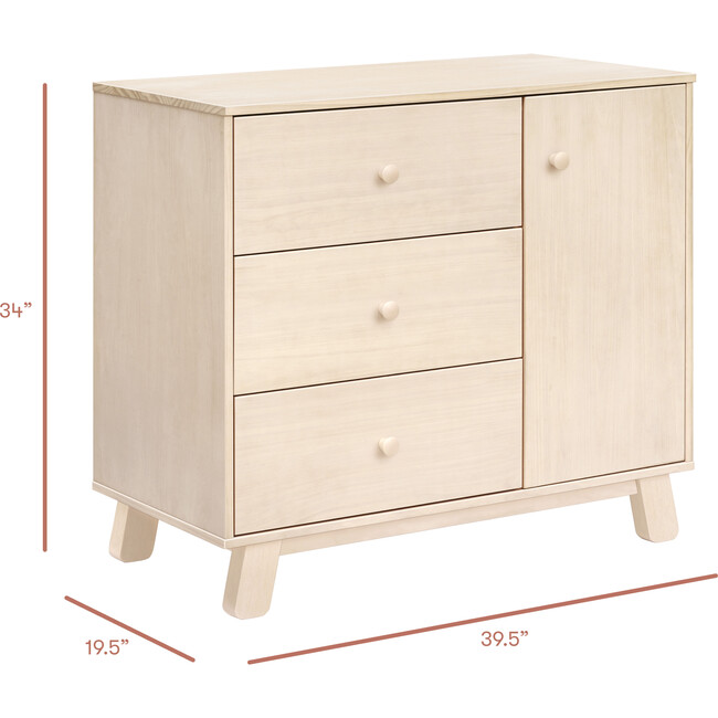 Hudson Modern 3-Drawer Dresser in Washed Natural - Dressers - 3